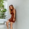 Cleo mini dress brown - Image 2