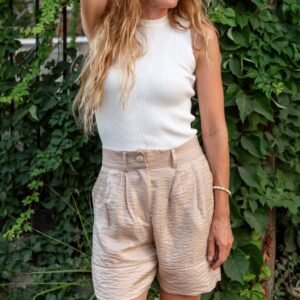 Dove crew neck top white