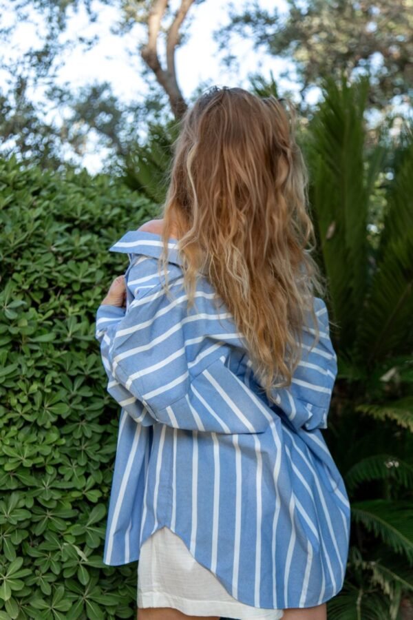 Ithaca striped blue shirt - Image 2